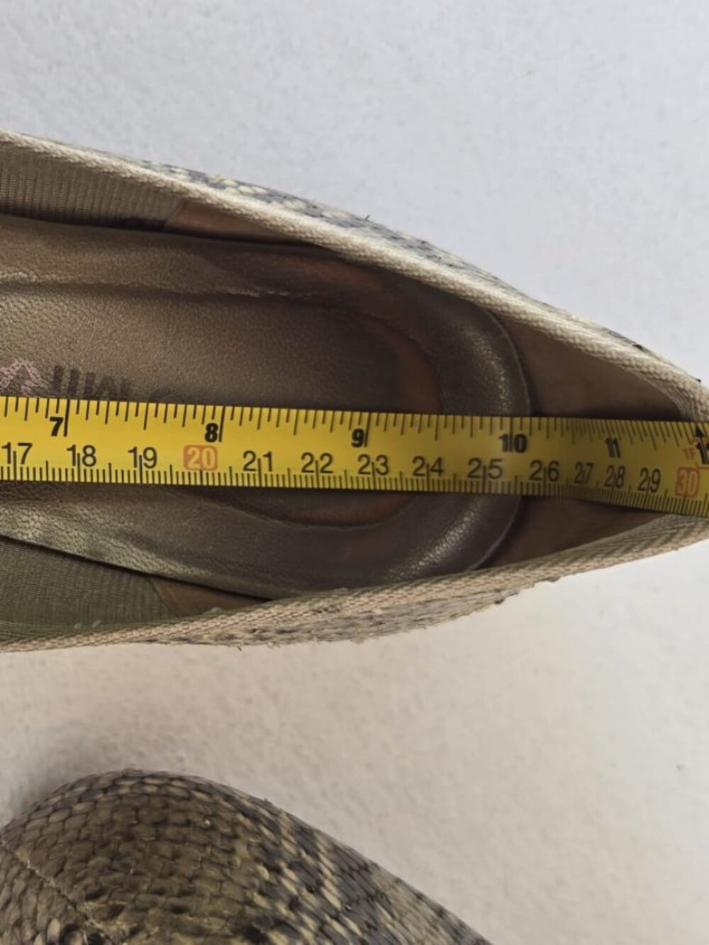 Pedro Miralles Snakeskin Print Hidden Wedge Ballet Flats EU 40 Leather - Picture 9 of 12